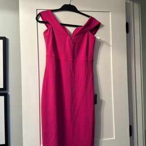 Pink off shoulder dress from Lulu